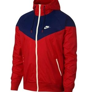 Nike Mens Windbreaker Jacket Size Large Red/ (NWT)